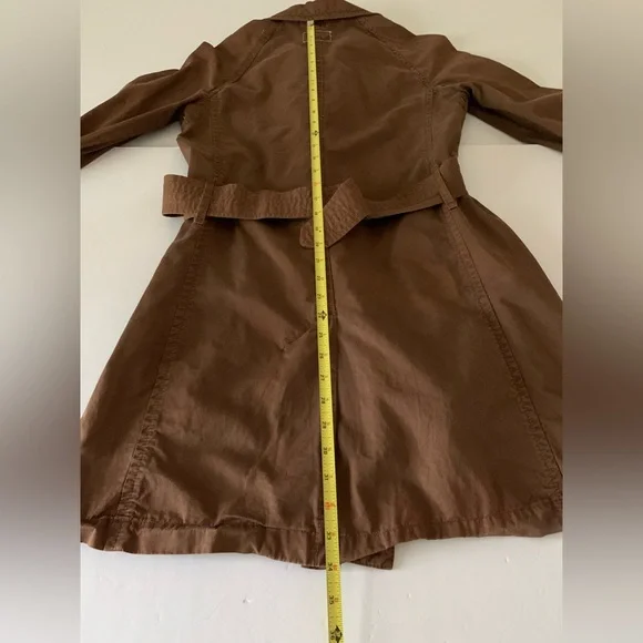 Nili Lotan Brown Cotton Trench Coat size 8 FITS size 4-6 - Picture 14 of 14
